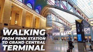 Walking NYC  Penn Station to Times Square amp Grand Central Terminal July 2021 [upl. by Goldfarb]