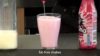 How to make a fat free milkshake using an aerolatte milk frother [upl. by O'Rourke]